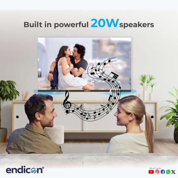 Endicon 108 cm 43" Full HD Smart Led TV EC43SFL-01 - Image 3