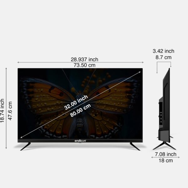 Endicon 80 cm 32" HD Smart Led TV EC32SFL-BTVR - Image 6